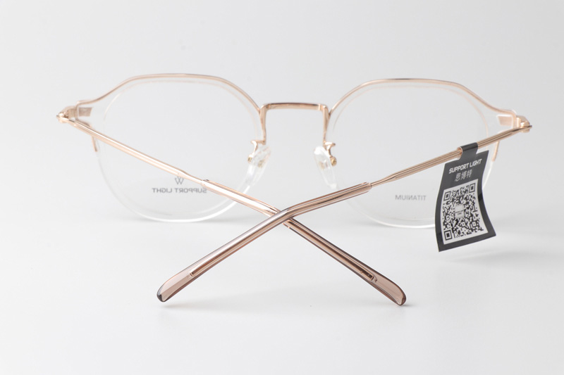 Go Eyeglasses Transparent Gold