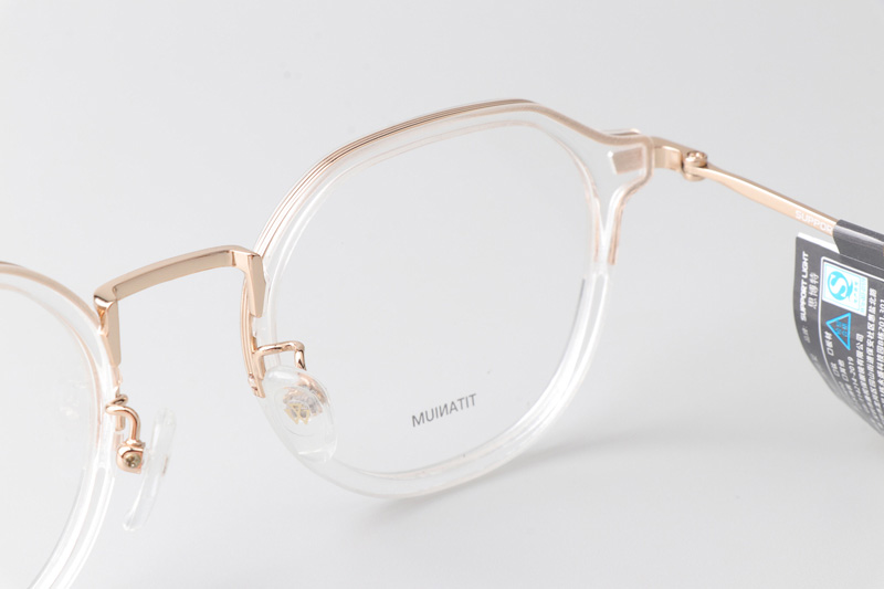 Go Eyeglasses Transparent Gold