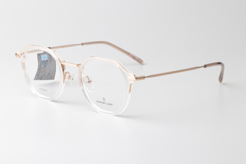 Go Eyeglasses Transparent Gold