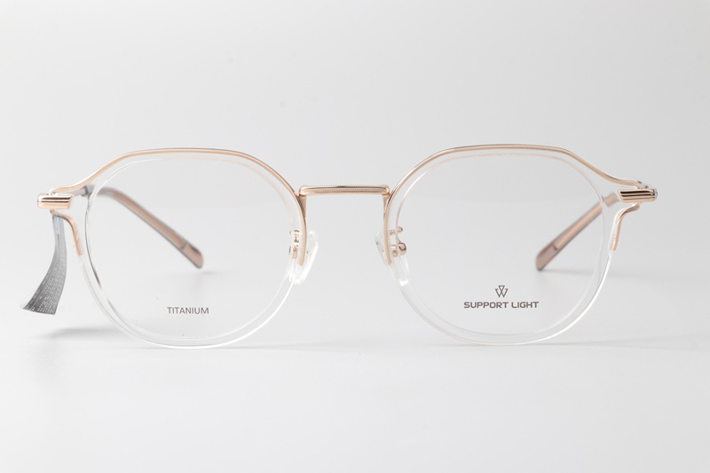 Go Eyeglasses Transparent Gold