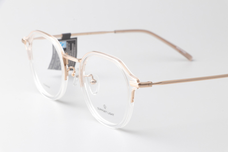 Go Eyeglasses Transparent Gold