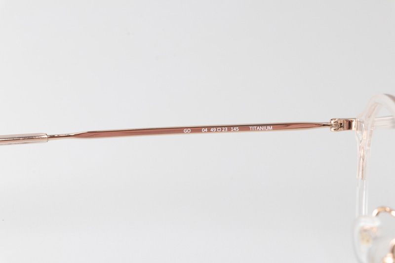 Go Eyeglasses Transparent Gold