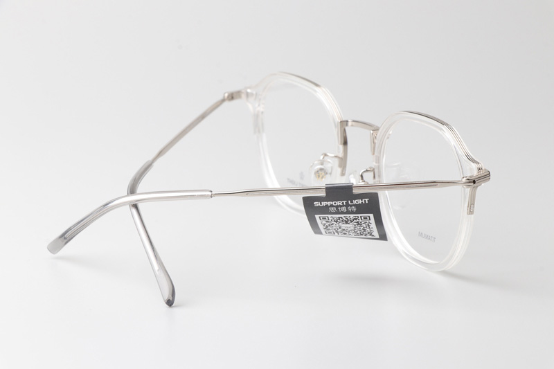 Go Eyeglasses Transparent Silver