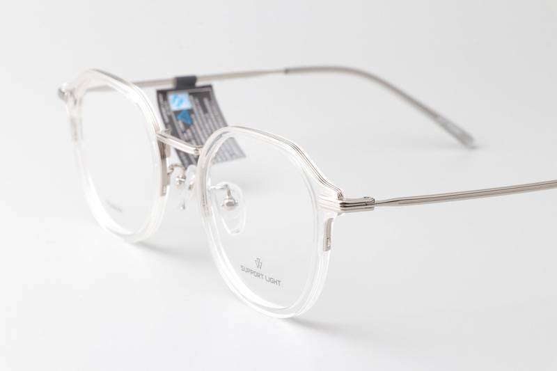 Go Eyeglasses Transparent Silver