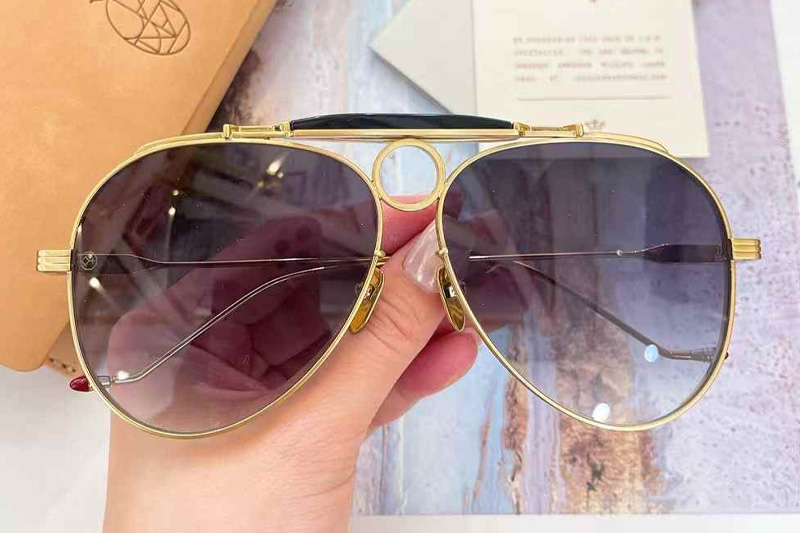 Gohz Sunglasses Gold Gradient Gray