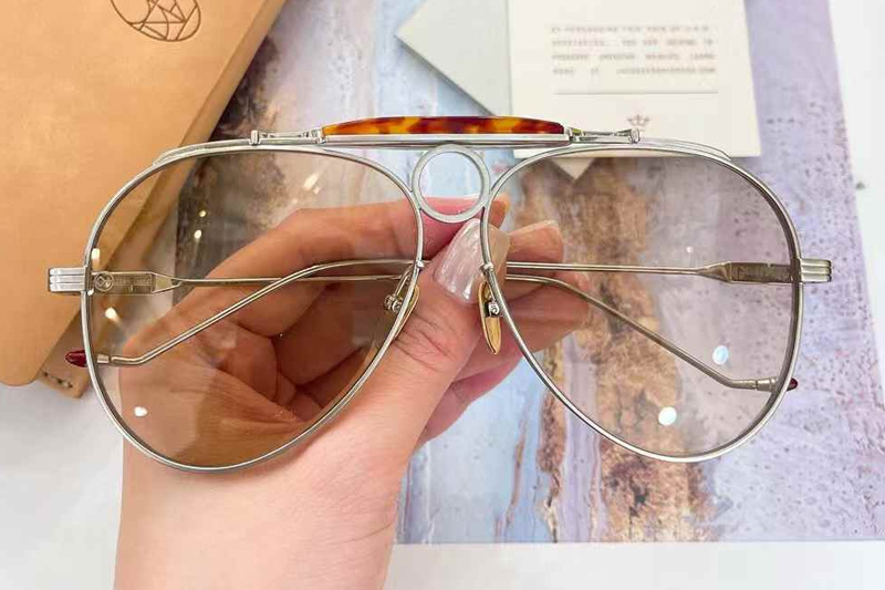 Gohz Sunglasses Silver Light Brown