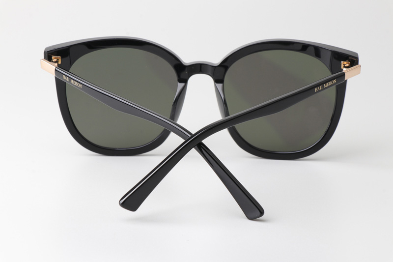 HM86006 Sunglasses Black Gold Gray
