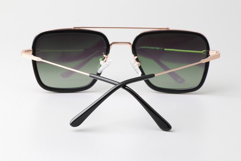 HM86011 Sunglasses Black Gold Gradient Gray