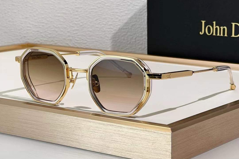 Harrison Sunglasses Transparent Gold Gradient Brown