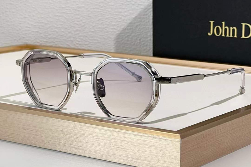 Harrison Sunglasses Transparent Silver Gradient Gray