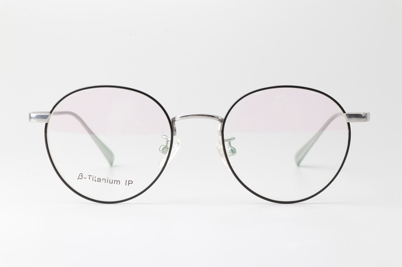 JZ8016 Eyeglasses Silver Black