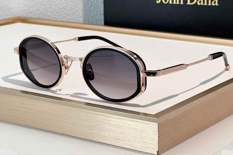 Jared Sunglasses Black Rose Gold Gradient Gray