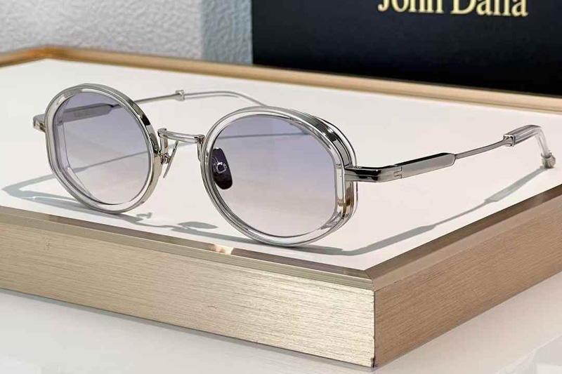 Jared Sunglasses Transparent Silver Gradient Gray