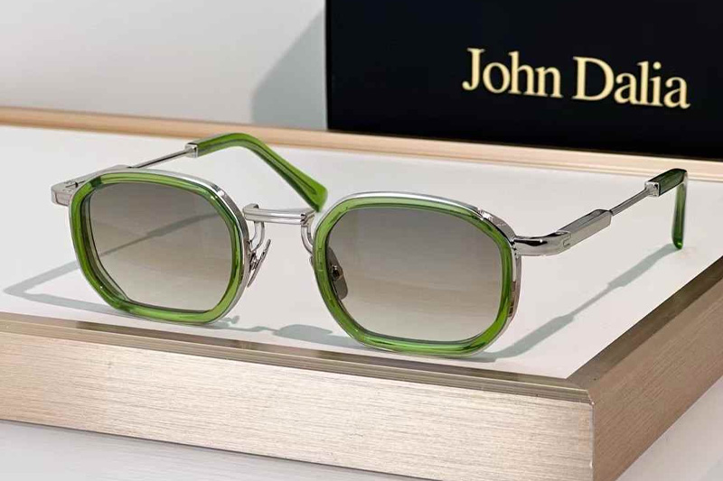 Jean Sunglasses Green Silver Gradient Gray
