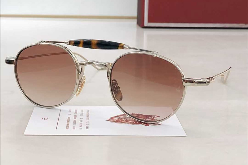Jmmds39 Sunglasses Silver Gradient Brown