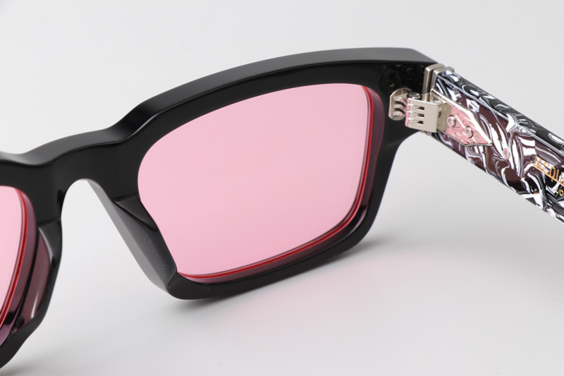 Kirwin Sunglasses Black Gray Pink