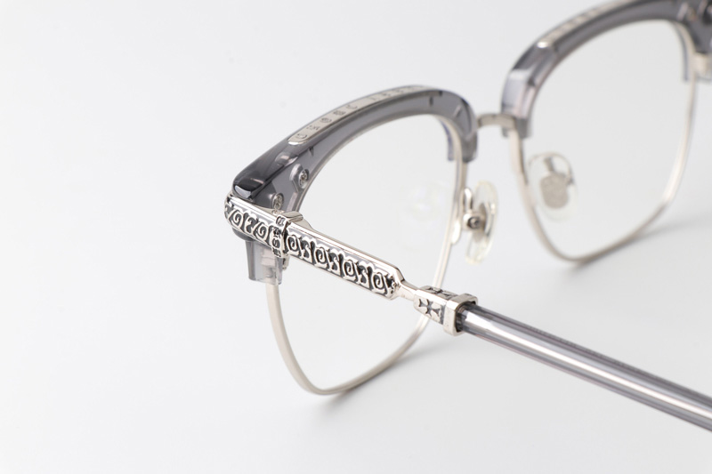 Klls1092 Eyeglasses Transparent Gray Silver