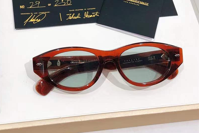 Krasner Sunglasses Red Light Green