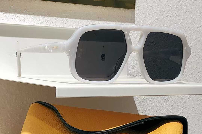 LW40161U Sunglasses White Gray
