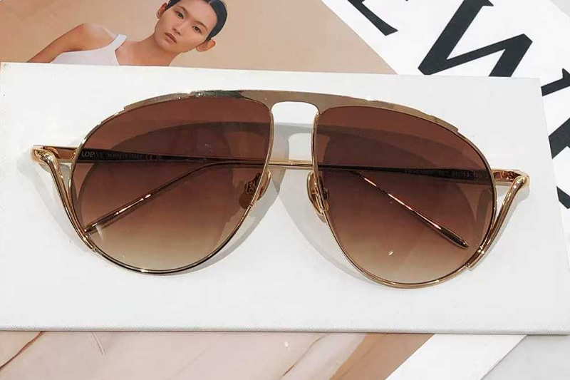LW40168U Sunglasses Gold Gradient Brown