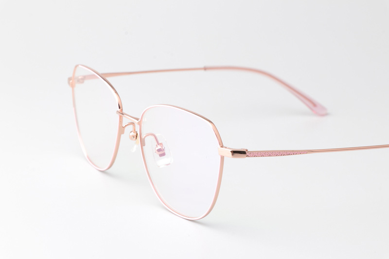 LY2002 Eyeglasses Pink Gold