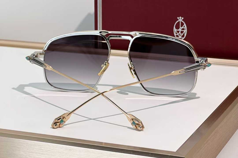 Labarge Sunglasses Gold Silver Gradient Gray