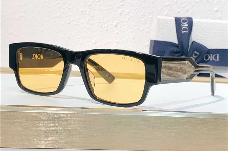 Label S1I Sunglasses Black Yellow