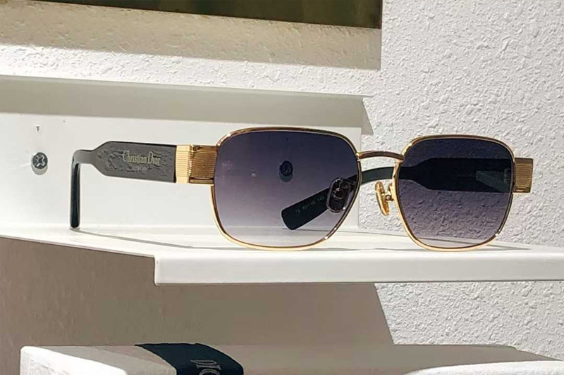 Label S2U Sunglasses Gold Black Gradient Gray