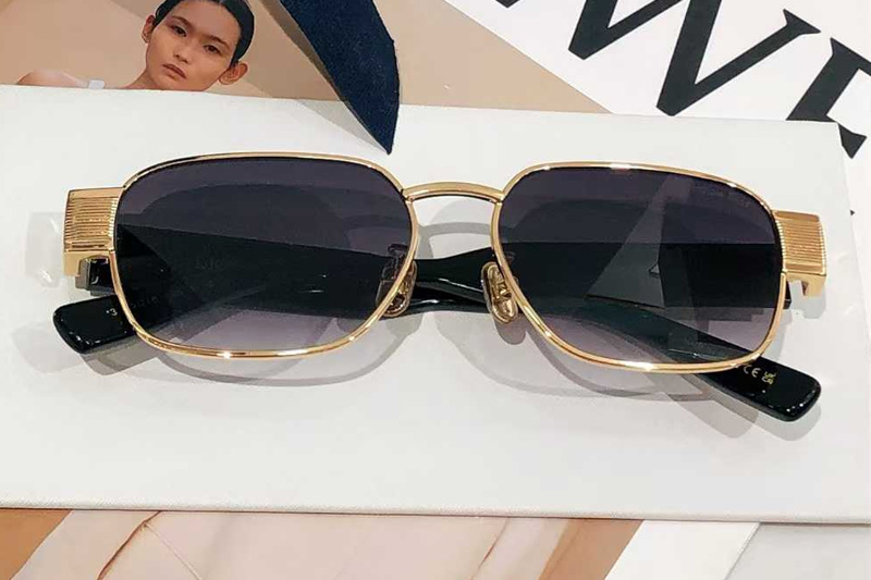 Label S2U Sunglasses Gold Black Gradient Gray