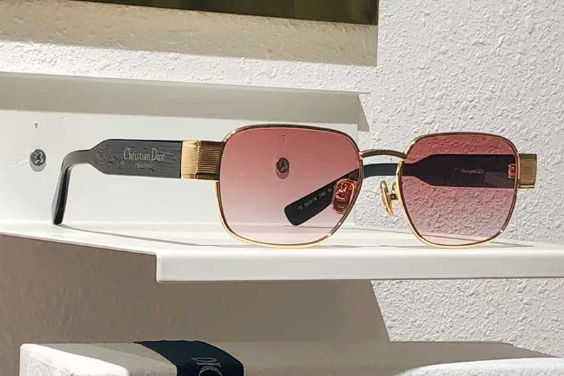 Label S2U Sunglasses Gold Black Gradient Pink