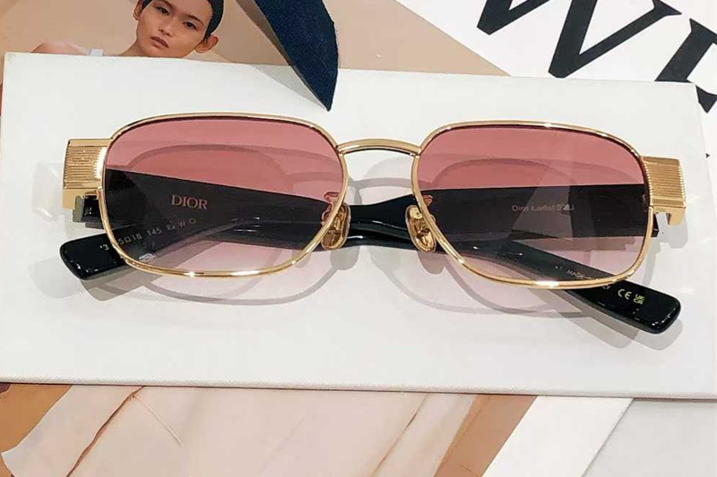 Label S2U Sunglasses Gold Black Gradient Pink