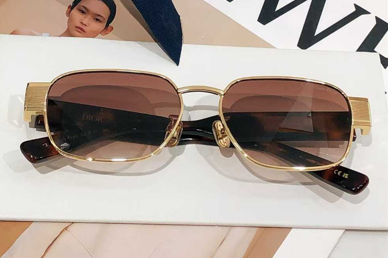 Label S2U Sunglasses Gold Tortoise Gradient Brown