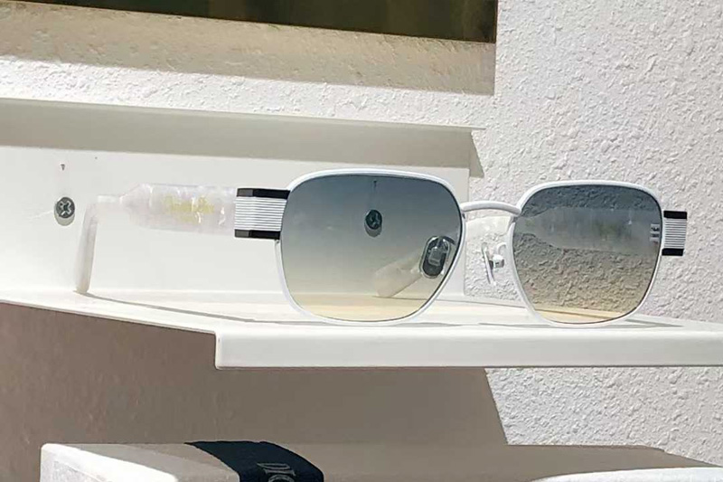 Label S2U Sunglasses White Gradient Blue