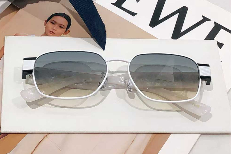 Label S2U Sunglasses White Gradient Blue