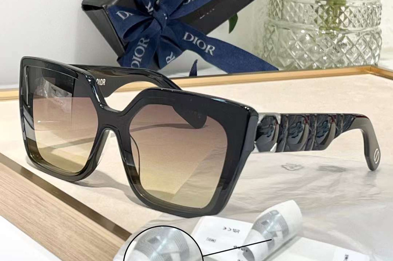 Lady S2I Sunglasses Black Gradient Brown