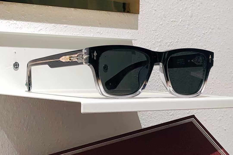 Laramie Sunglasses Black Transparent Gray