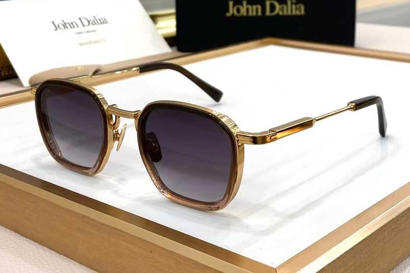 Leo2 Sunglasses Brown Gold Gradient Gray