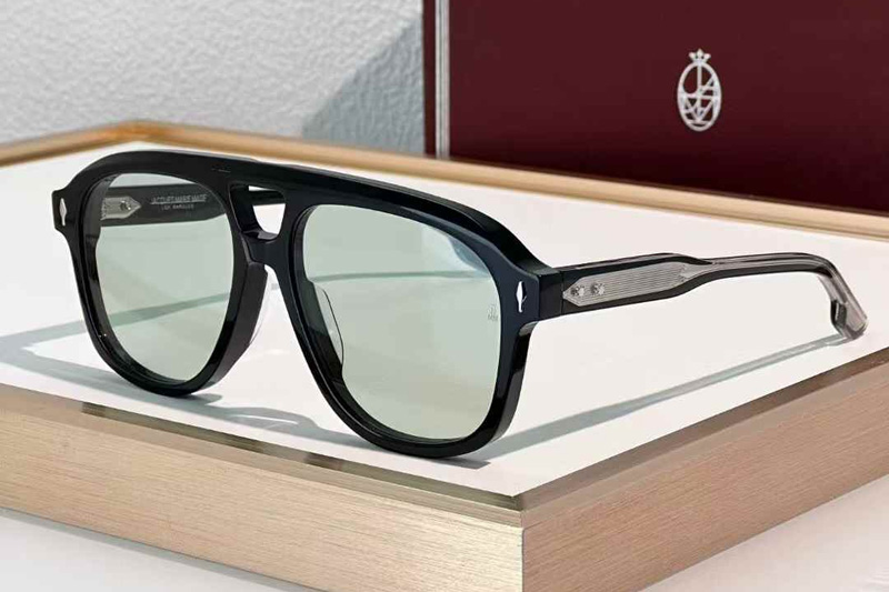 Leonard Sunglasses Black Light Green