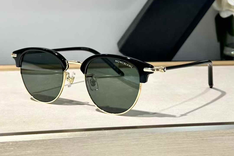MB0408O Sunglasses Black Gold Green