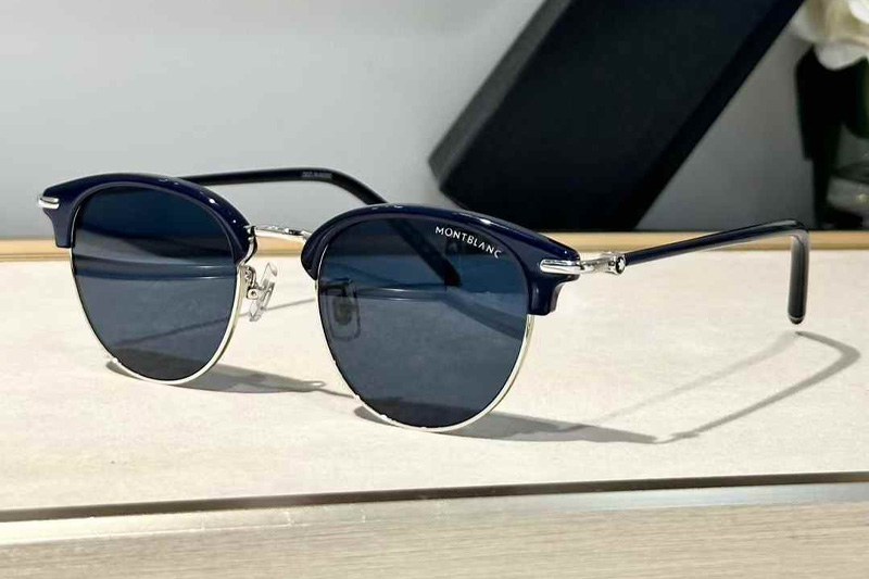 MB0408O Sunglasses Blue Silver Blue