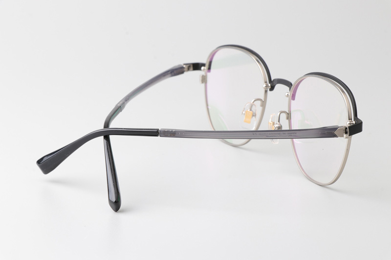 MS1026 Eyeglasses Black Silver