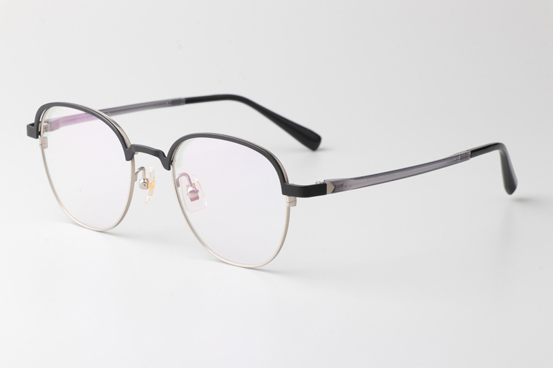 MS1026 Eyeglasses Black Silver