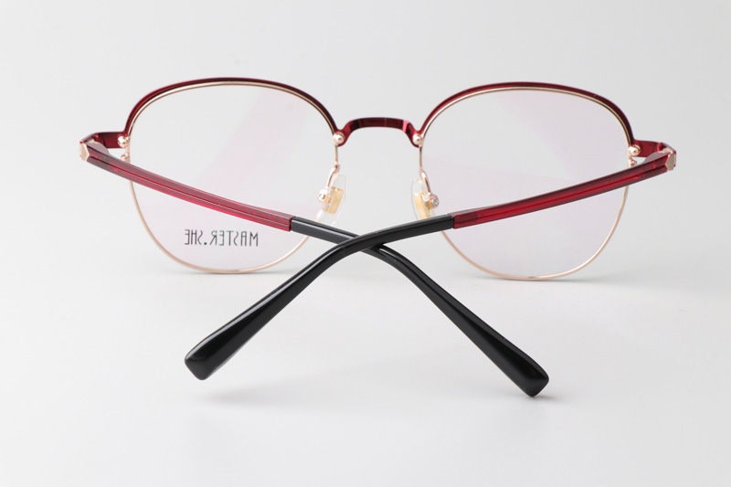 MS1026 Eyeglasses Red Gold