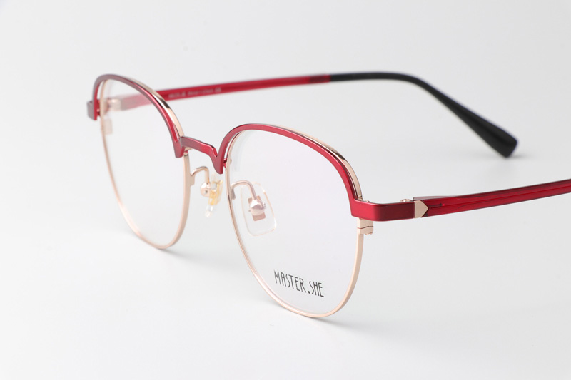 MS1026 Eyeglasses Red Gold