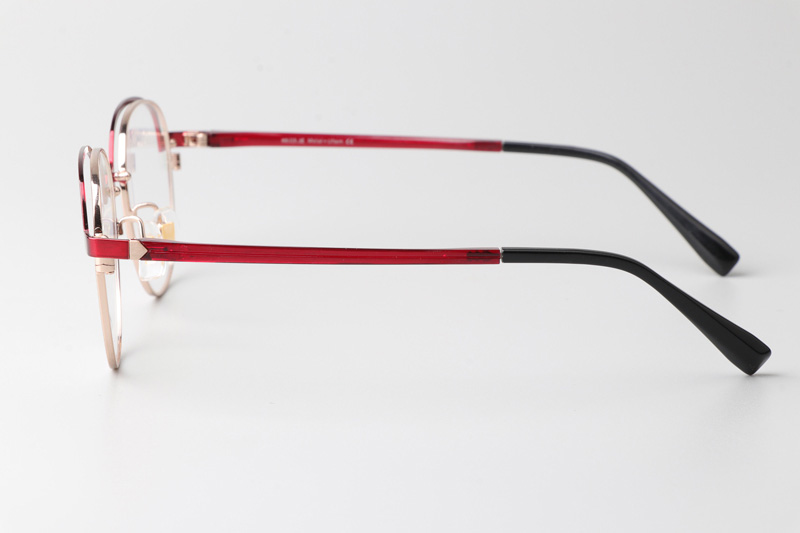 MS1026 Eyeglasses Red Gold