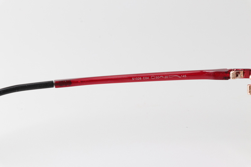 MS1026 Eyeglasses Red Gold