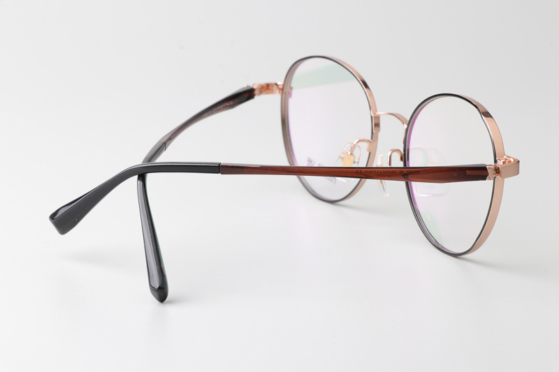 MS1029 Eyeglasses Black Gold Brown