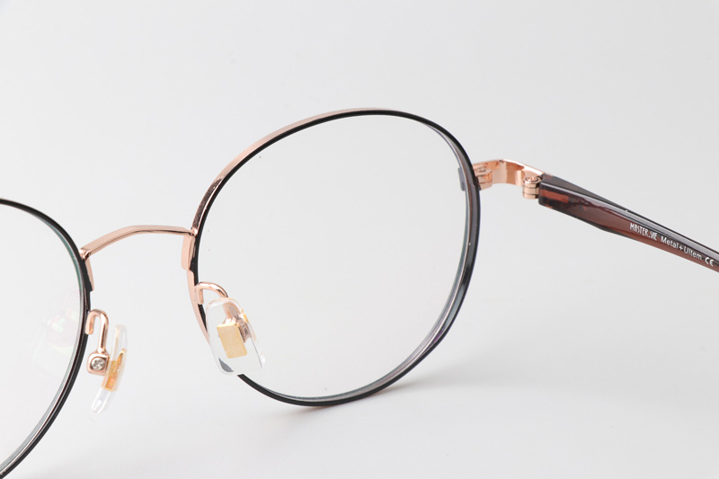 MS1029 Eyeglasses Black Gold Brown