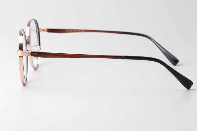 MS1029 Eyeglasses Black Gold Brown