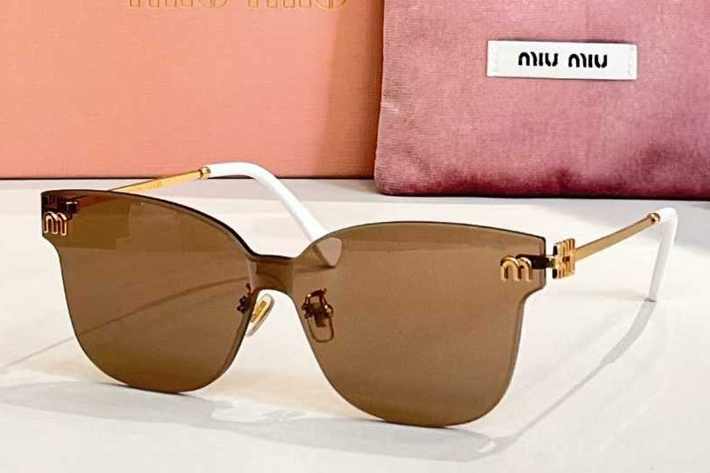 MU105AV Sunglasses Gold White Brown